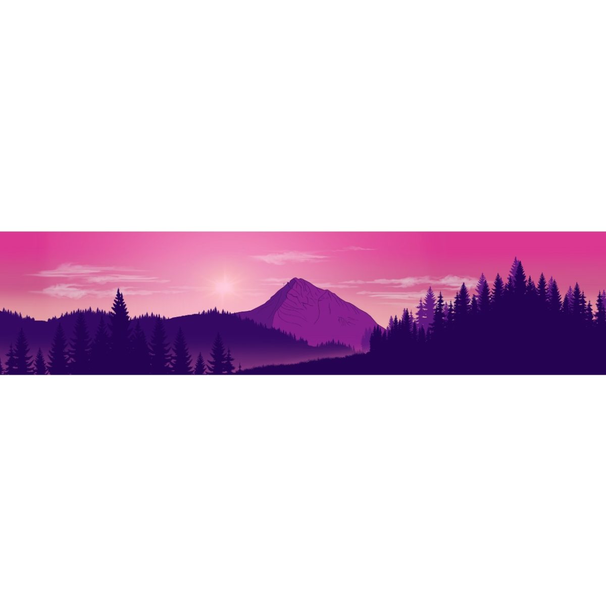 Bandeau personnalisable, montagne Moléson rose violet
