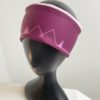 bandeau personnalisé, sapin et montagne, traits, minimalisme rose