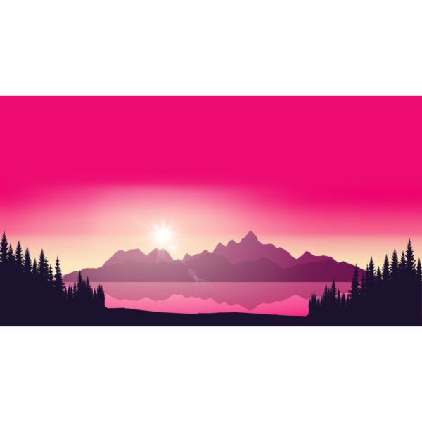 Bonnet personnalisé, création suisse, lac et montagne rose