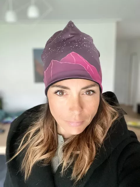 Bonnet personnalisé, montagne, création suisse, sur mesure , 5x 400m rose, Obergabelhorn, dent blanche, cervin, zinalrothorn