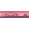 bandeau personnalisé, baroudeurs, marcheurs vanlife , bus camping T6, montagne rose , personnalisable, création suisse et sur mesure