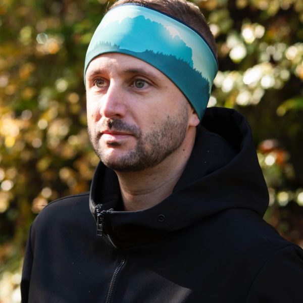 Bandeau personnalisable, Montagne suisse, création suisse, alpes, pour la randonnée et le ski de peau de phoque, skimo. Gastlosen