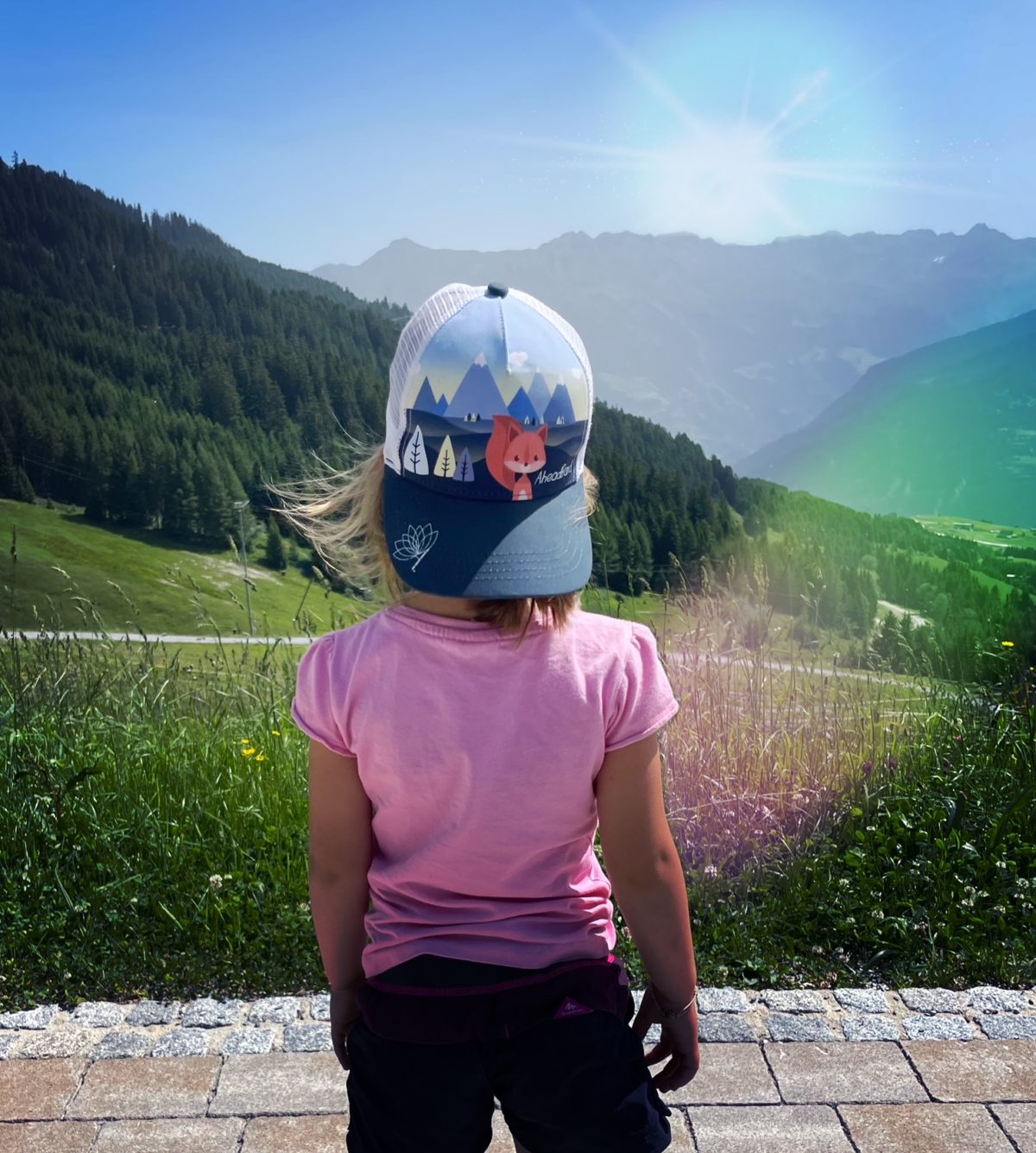 Casquette Trucker enfant, Inspirés par la nature, renardeau et montagne, création suisse