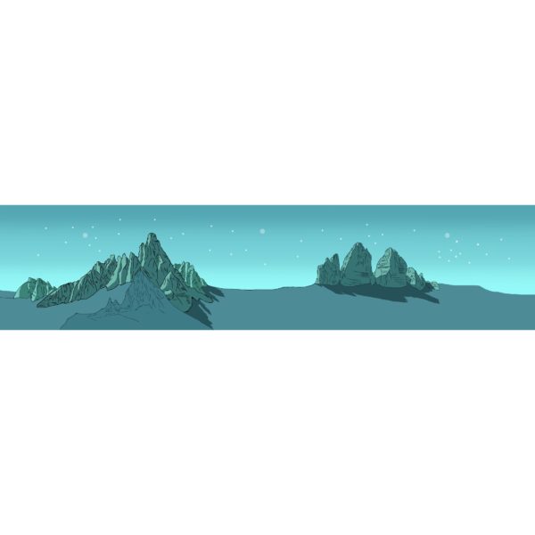 Bandeau Très Cime di Lavaredo , Dolomites, Alpes italiennes, dessin de montagne, création suisse, personnalisable