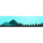 Bandeau - La Dent Blanche bleu canard