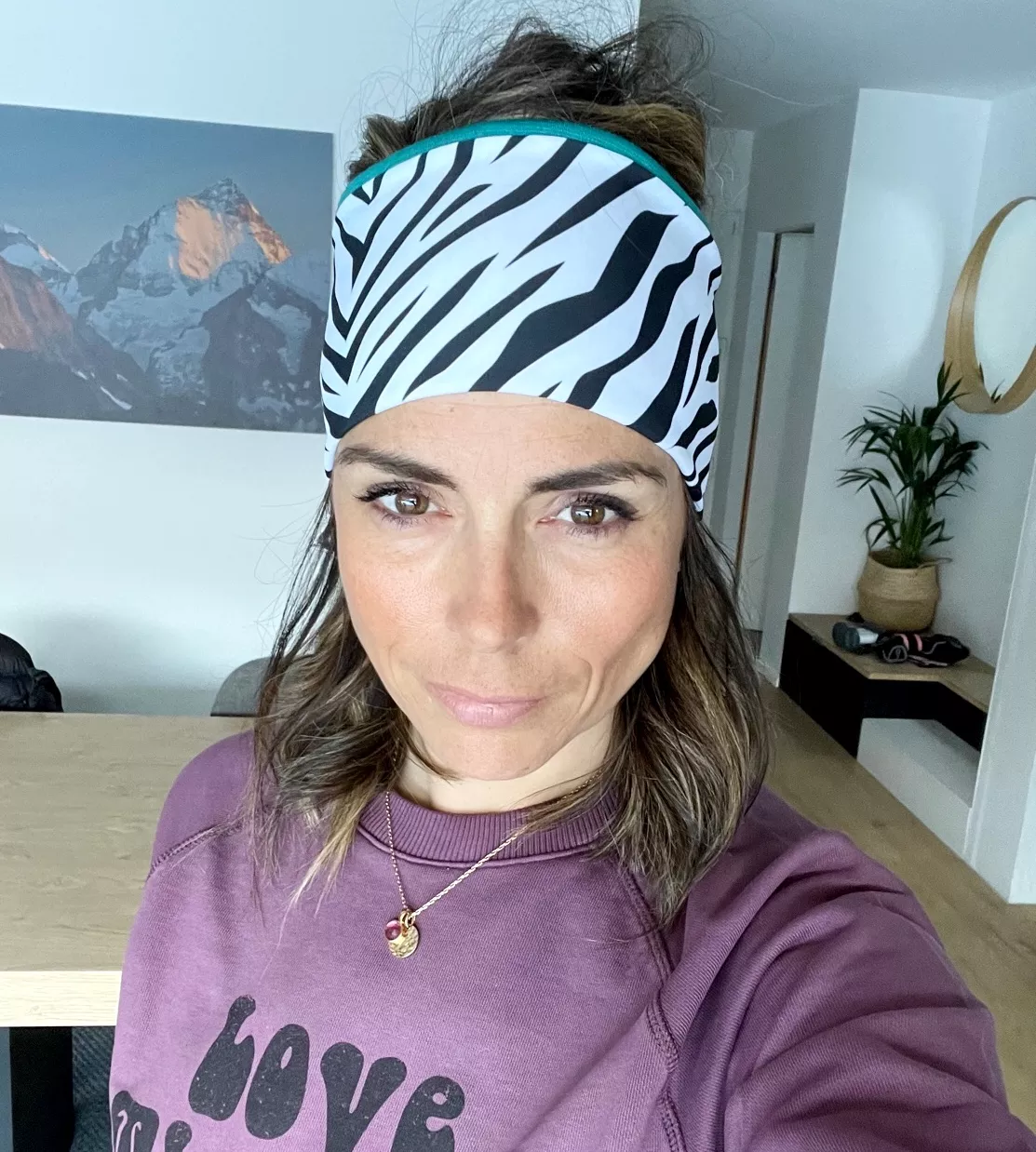 bandeau personnalisable, personnalisé montagne suisse, zèbre, création suisse, pour les activités extérieures et la montagne