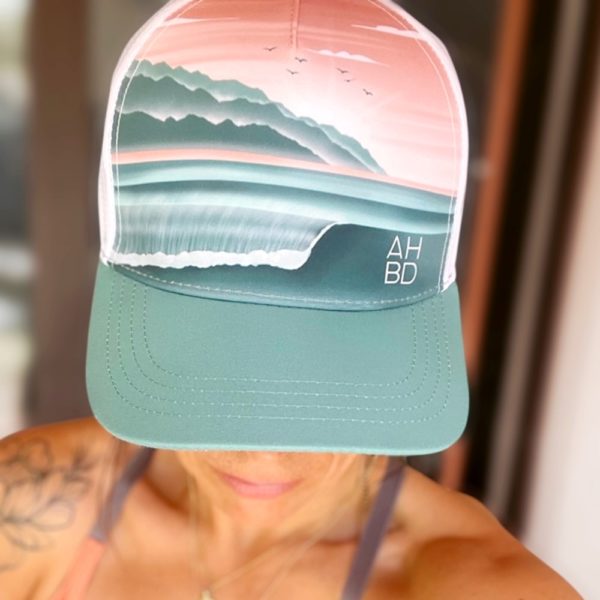 Casquette running Trucker, Inspirés par la nature, montagne, création suisse, Le Cervin noir et blanc, montagne suisse, Casquette montagne Catogne, Dent blanche