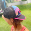 Casquette souple course à pied et sport extérieur, casquette topographie, création suisse, Montagnes rose, création suisse