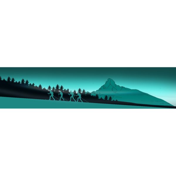 Bandeau personnalisable, Montagne suisse, création suisse, alpes, pour la randonnée et le ski de peau de phoque, skimo. tdg, Patrouille des glaciers