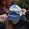 Casquette running Trucker, Inspirés par la nature, montagne, création suisse, Le Cervin noir et blanc, montagne suisse,Casquette fleur, lotus, Casquette Couronne Impériale