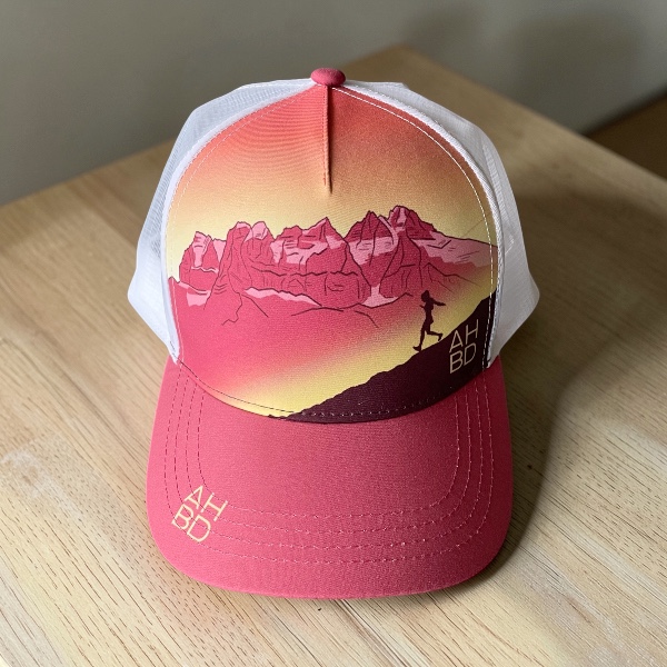 Casquette running Trucker, Inspirés par la nature, montagne, création suisse, Le Cervin noir et blanc, montagne suisse, Casquette montagne Catogne, Dent blanche, Dents-du-Midi, casquette montagne suisse