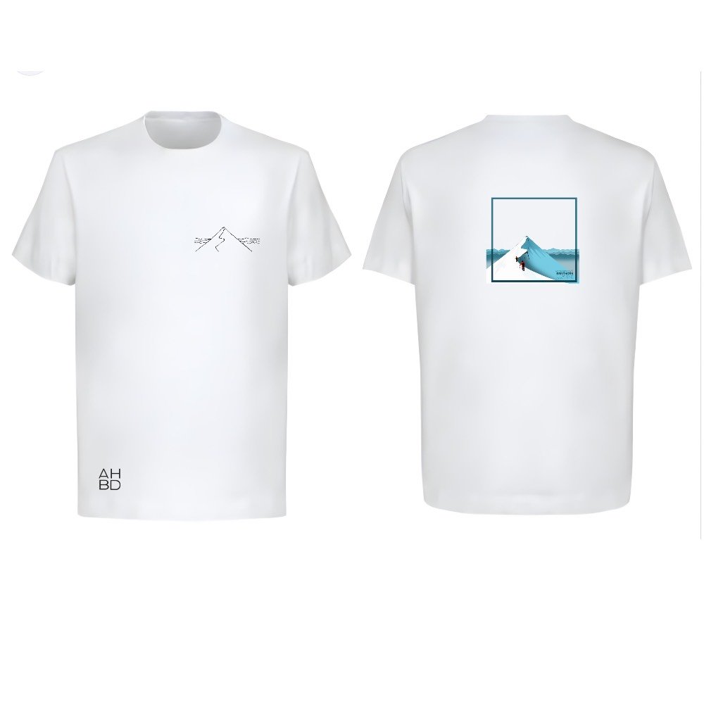 T-shirt montagne suisse, t-shirt décontracté running, alpes suisse