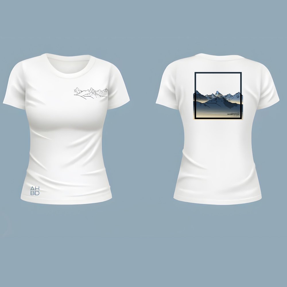 T-shirt montagne suisse, t-shirt décontracté running, alpes suisse, Ruinette, Grammont , Cervin, riding, cycling, vélo, chasseral, Gastlosen, couronne impériale, dent blanche