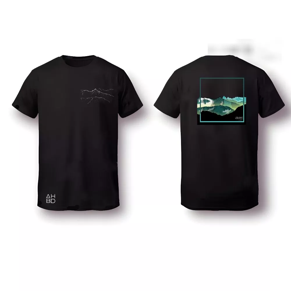 T-shirt montagne suisse, t-shirt décontracté running, alpes suisse