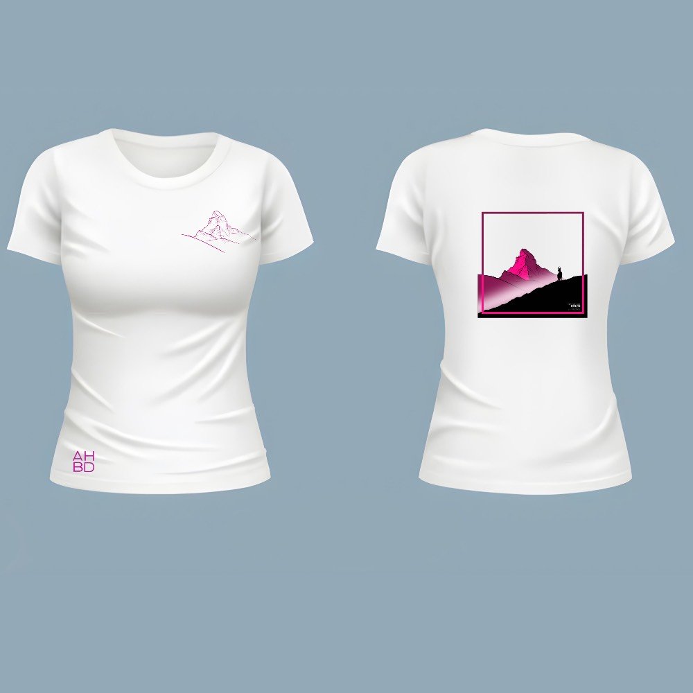 T-shirt montagne suisse, t-shirt décontracté running, alpes suisse, Ruinette, Grammont , Cervin