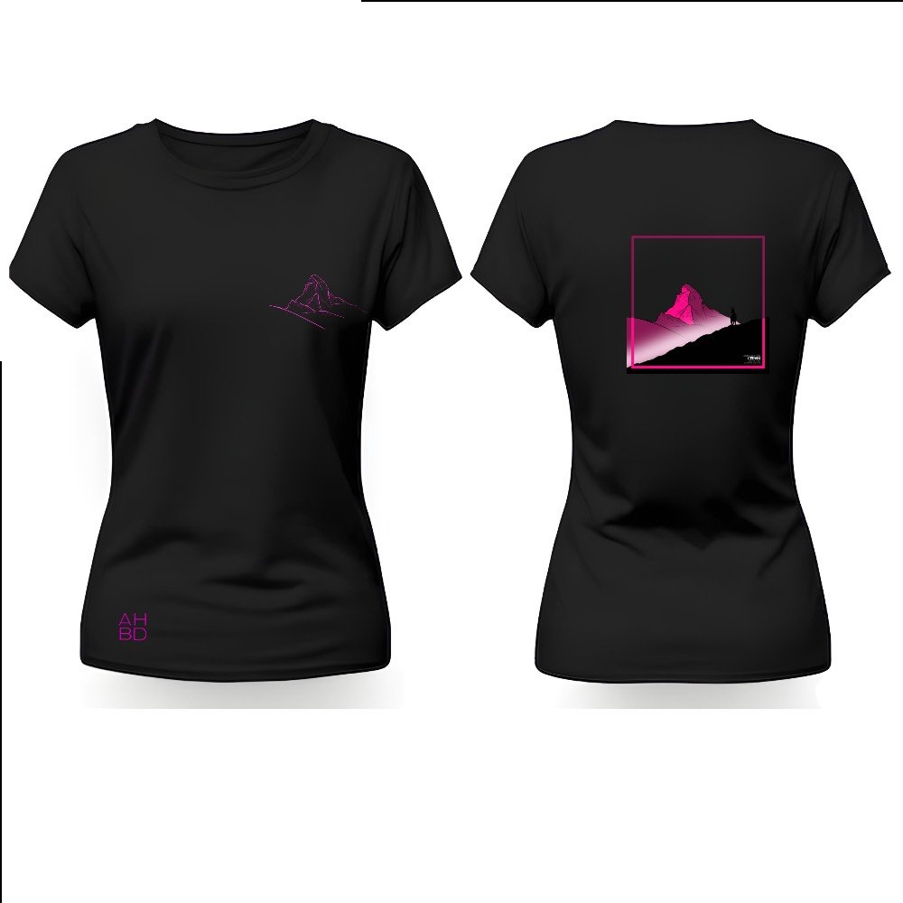 T-shirt montagne suisse, t-shirt décontracté running, alpes suisse, Ruinette, Grammont , Cervin, riding, cycling, vélo