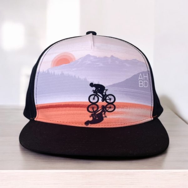 Casquette running Trucker, Inspirés par la nature, montagne, création suisse, Le Cervin noir et blanc, montagne suisse, Casquette montagne Catogne, Dent blanche