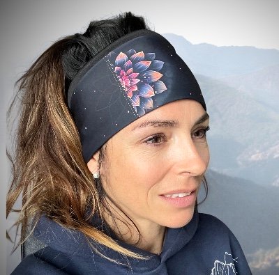 Bandeau montagne suisse, bandeau course à pied, bandeau sport, enfant montagne suisse, création suisse, bandeau Noël