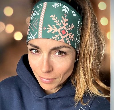 Bandeau montagne suisse, bandeau course à pied, bandeau sport, enfant montagne suisse, création suisse, bandeau Noël