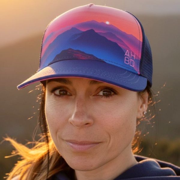 Casquette running Trucker, Inspirés par la nature, montagne, création suisse, Le Cervin noir et blanc, montagne suisse, Casquette montagne Catogne, Dent blanche, Dents-du-Midi, casquette montagne suisse